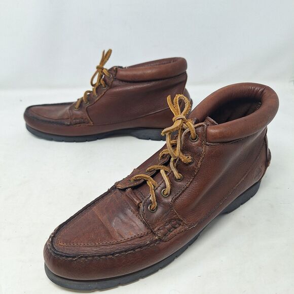 Timberland Vintage Brown Leather Chukka Boots Gore Tex Waterproof Hiking Size 12 main image 5
